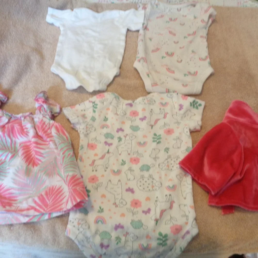 BABY GIRL, DOLL 5 ITEMS BUNDLE LOT